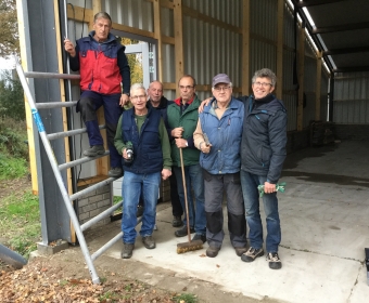 Werkzaamheden aanbouw opslagloods de Hietmaat